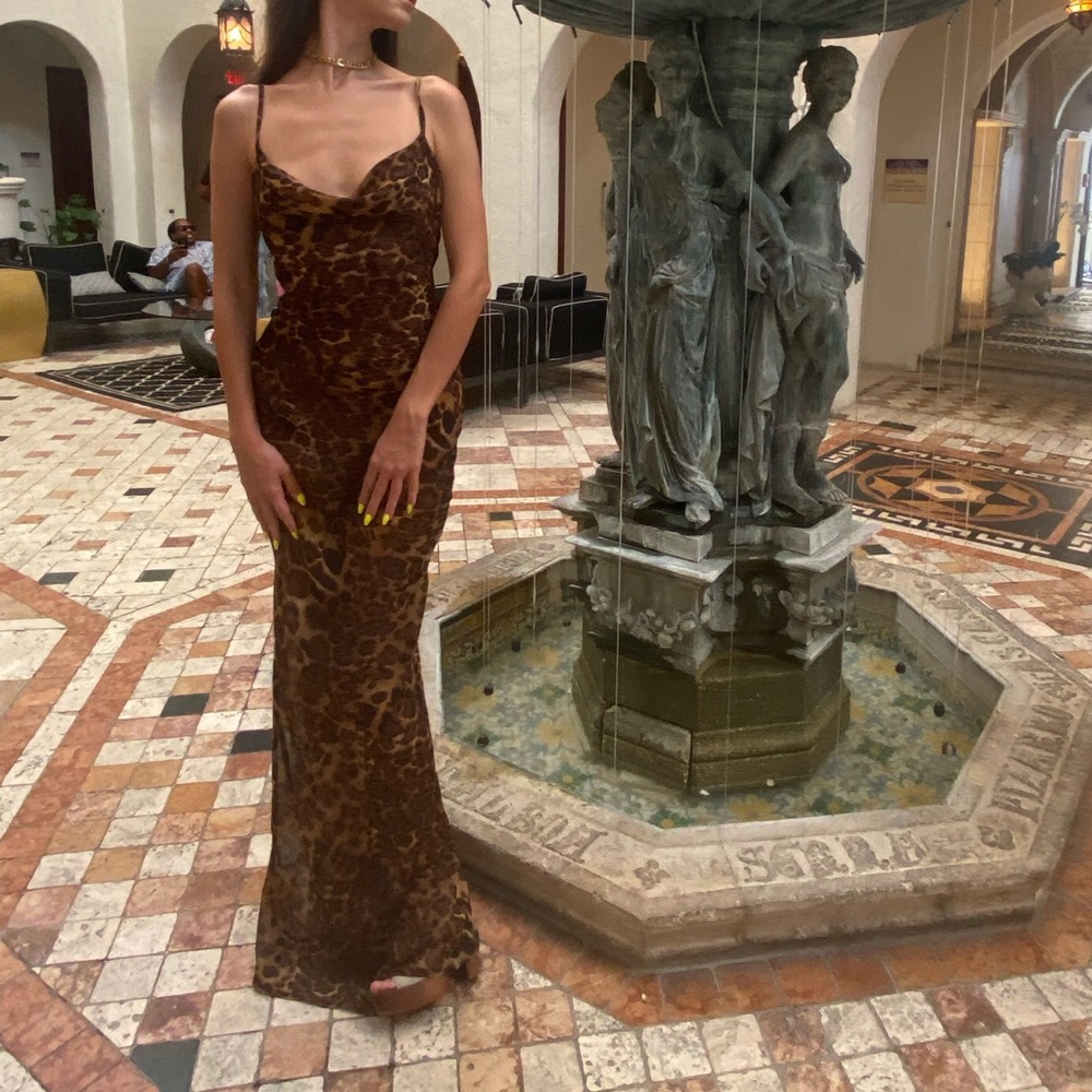 Rat and boa style leopard dress - Picture 4 of 13